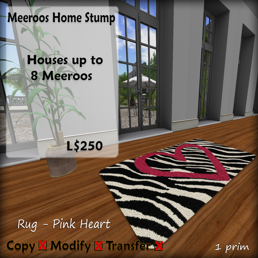 Meeroos Home Heart Rug  V3.0 BOXED L250
