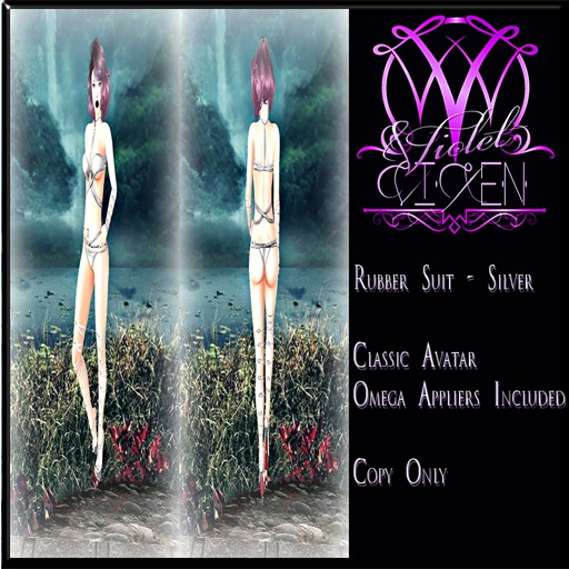 ::Violet Vixen::Rubber Suit - Silver - OMEGA