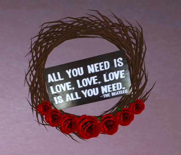 Wreath- Love Is All You Need Red Roses