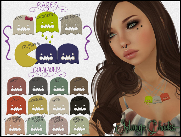 {Mango Cheeks} Rawr Necklace Glitter Grape