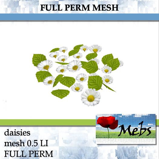 Daisies full perm mesh