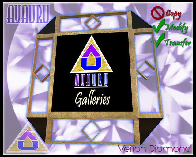 Veilian Diamond Picture Frame 2x2 - Bronze & Black 