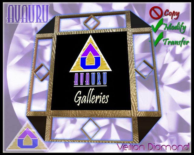 Veilian Diamond Picture Frame 2x2 - Gold & Black 