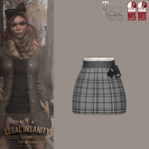 Legal Insanity - Shan tartan grey mini skirt