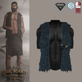 Legal Insanity - Jamie fur vest blue