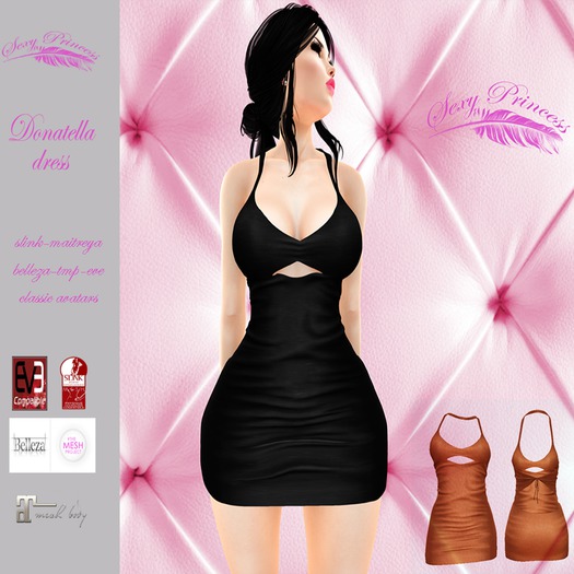 **Sexy Princess**  Donatella Orange Dress