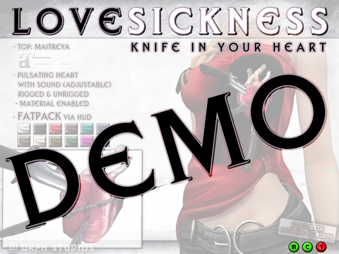 0o DEMO Love Sickness: KNIFE in my HEART (Maitreya), Top and Heart