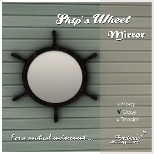  .:BC:.Ship`s Wheel Mirror