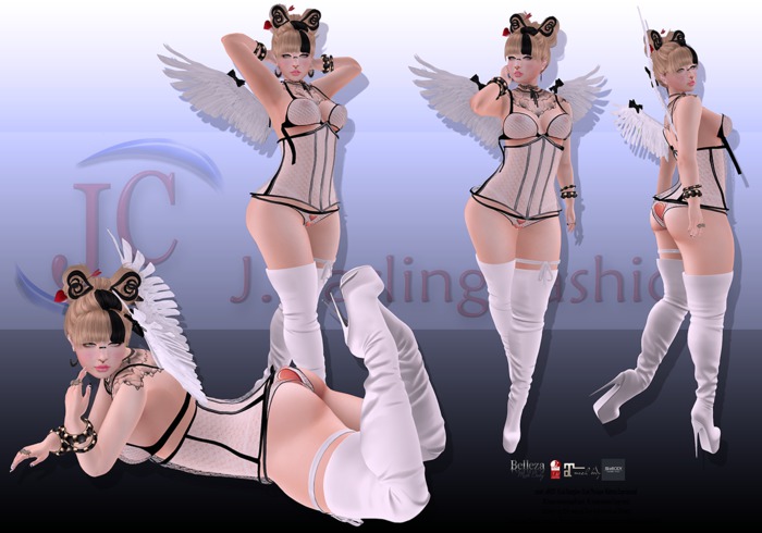 J.C Valentine's Day angel black