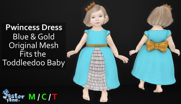 [Jester Inc.] Pwincess Dress - Blue&Gold BOXED
