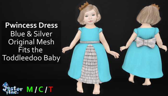 [Jester Inc.] Pwincess Dress - Blue&Silver BOXED