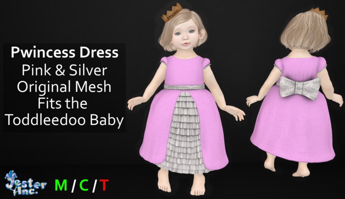 [Jester Inc.] Pwincess Dress - Pink&Silver BOXED
