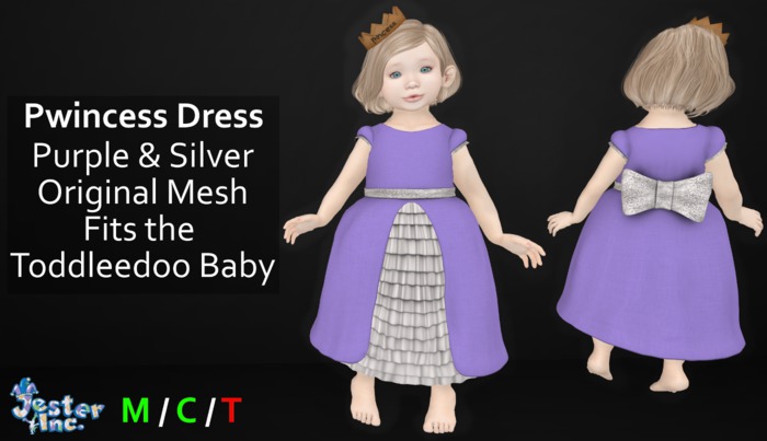 [Jester Inc.] Pwincess Dress - Purple&Silver BOXED