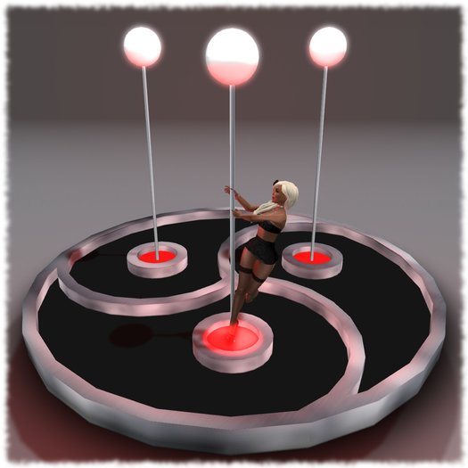 *S*S*S* Trixel Podium with Dance Poles & TipJars
