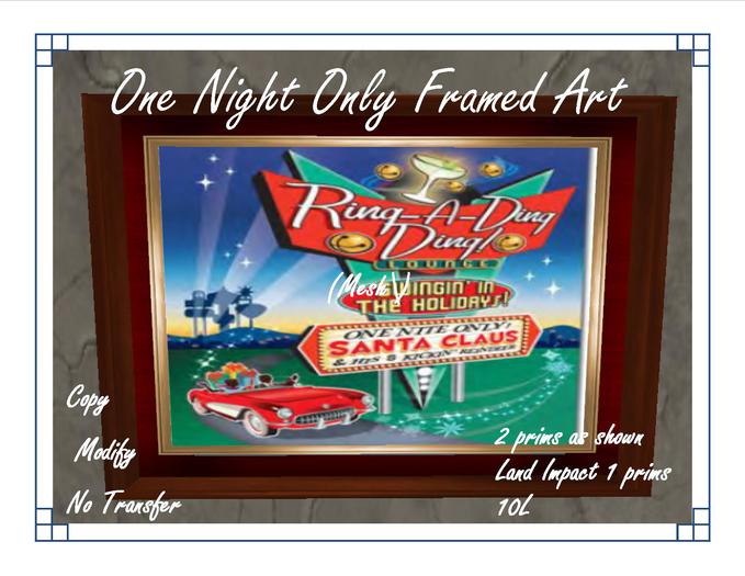 One Night only Framed art