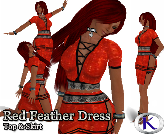 Red Feather Dress