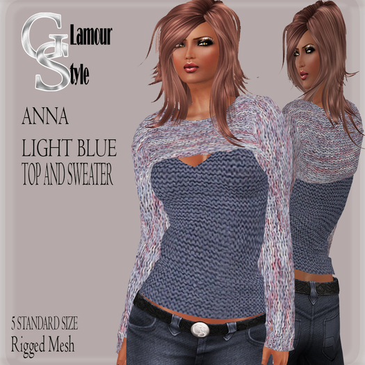 ! GS - ANNA TOP - SWEATER LIGHT BLUE