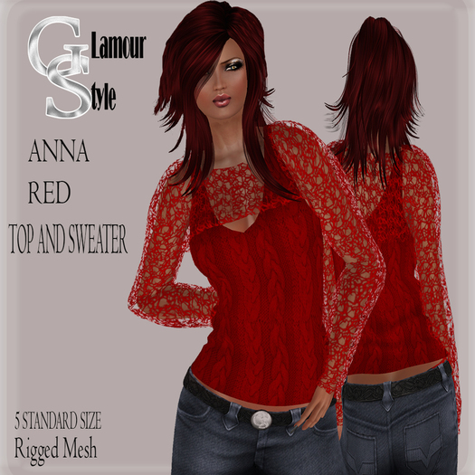 ! GS - ANNA TOP - SWEATER RED