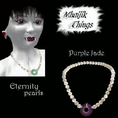 Pearls with Eternity Gem Jade Prpl