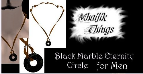 Black Marble Mns Sz Knotted Cord