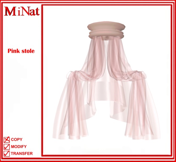 MiNat Pink stole