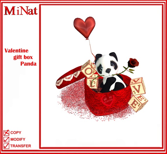 MiNat Valentine gift box Panda