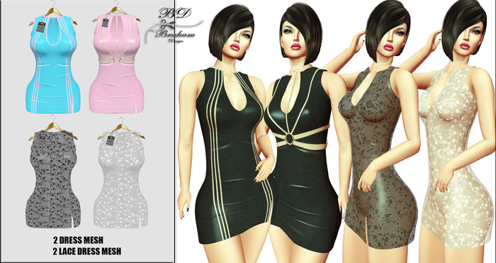 Braham Design Pink Rune 2 Dress Mesh