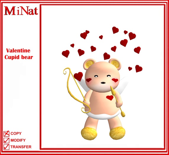 MiNat Valentine Cupid bear