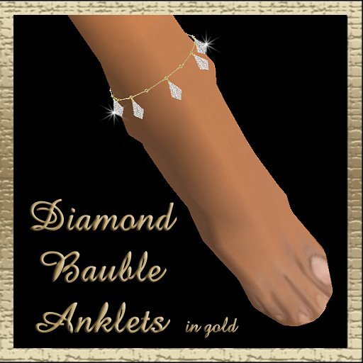 Dex's Diamond Bauble Anklets In Gold