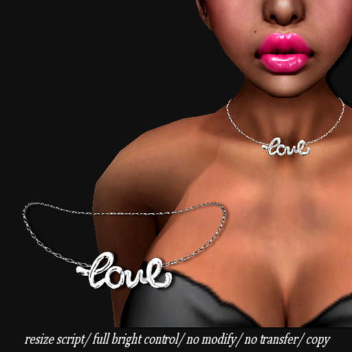 Necklace Love Tiny Platinum       -RYCA-
