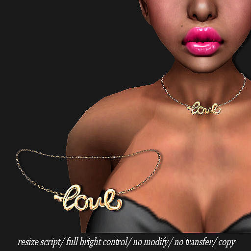 Necklace Love Tiny Gold       -RYCA-