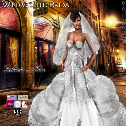 Wild Orchid Bridal  _ Deliberate Silver