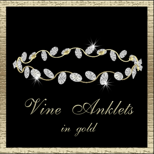 Dex's Diamond Vine Anklets In Gold