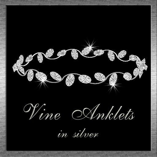 Dex's Diamond Vine Anklets In Silver