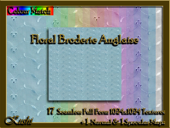 !Kushi! FloralBroderieAnglaise Textures -WEAR TO UNPACK
