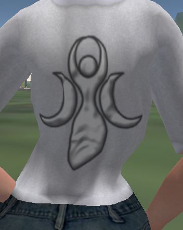 Goddess Moon White T-Shirt Back