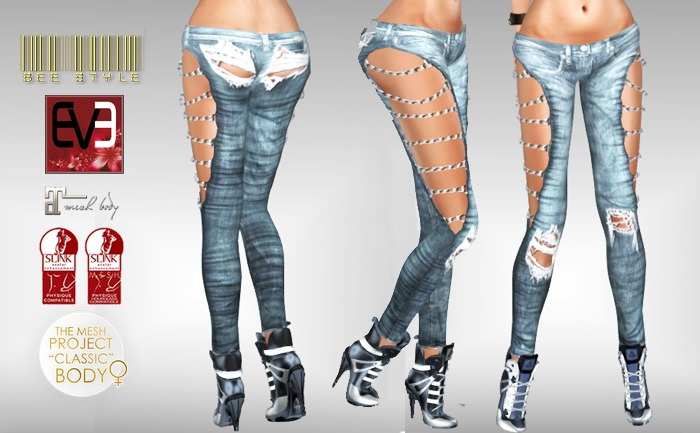 .:Bee:. Grunge Jeans Light Blue