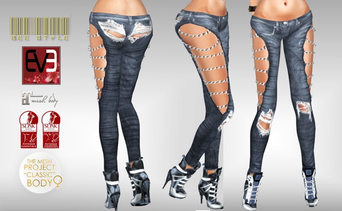 .:Bee:. Grunge Jeans Blue