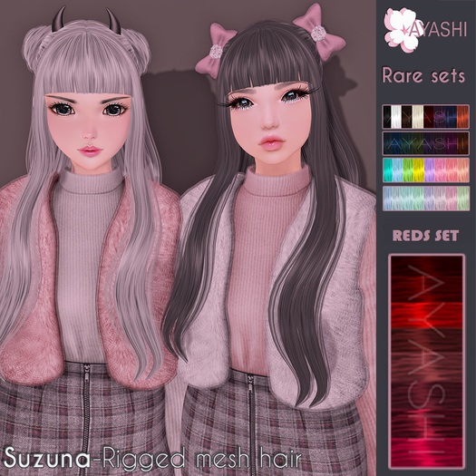 [^.^Ayashi^.^] Suzuna hair-Red set