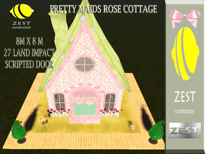 ZEST CONSTRUCTION PRETTY MAIDS ROSE COTTAGE Rez-Faux