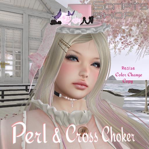 {ScriptsShop}*Perl & Cross Choker (Neckless)