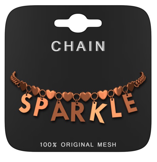 CHAIN - Sparkle Choker - COPPER - (box) - add me