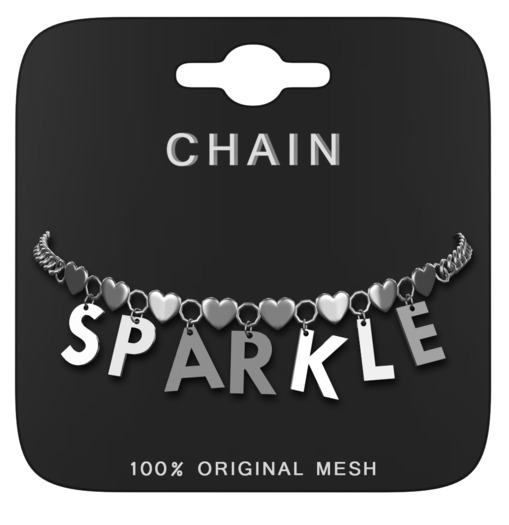 CHAIN - Sparkle Choker - SILVER - (box) - add me
