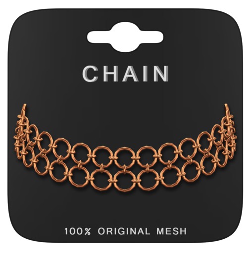CHAIN - Circles Choker - COPPER - (box) - add me