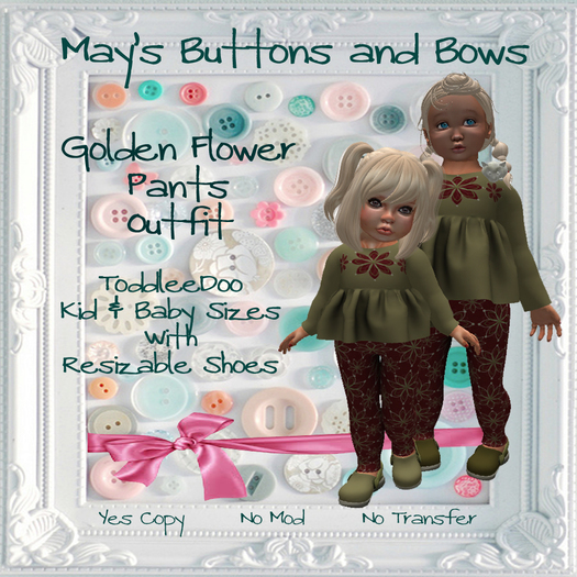 MBB * Gold Flower Pant Outfit (K&B)
