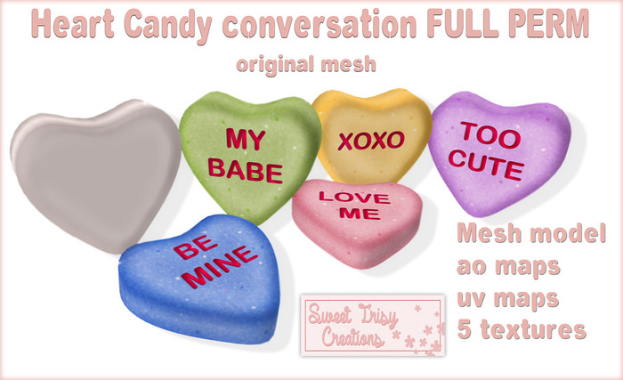 *Sweet Trisy Creations* Mesh full perm Heart candy conversation