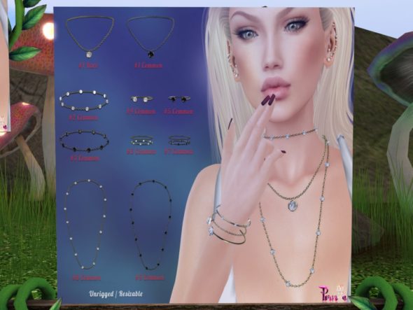 *PerveTTe* #1 Crystal Necklace [Short] [Gold] RARE