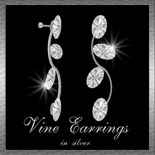 Dex's Diamond Vine Earrings In Silver