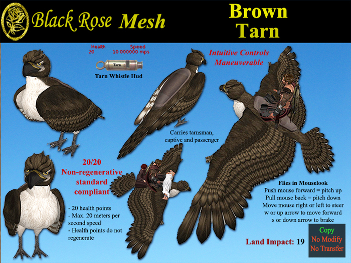Black Rose Mesh Tarn Brown