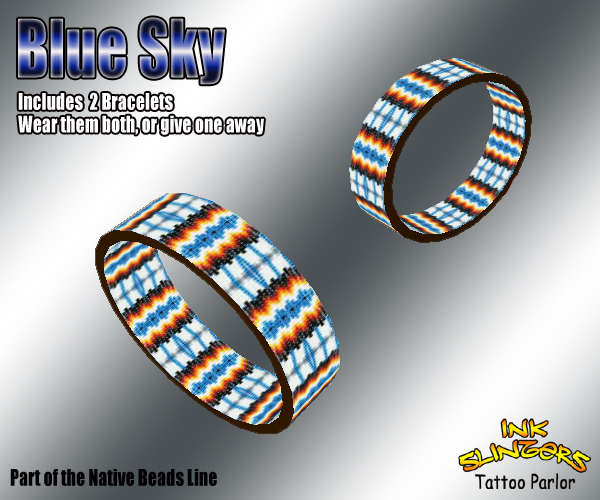 Native Bead Bracelets - Blue Sky